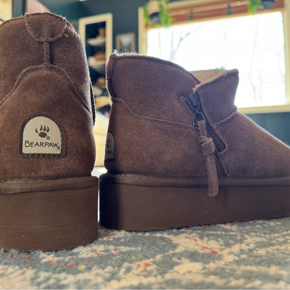 Bearpaw Brown Boots Platform - Picture 4 of 4